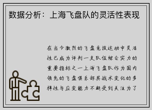 数据分析：上海飞盘队的灵活性表现
